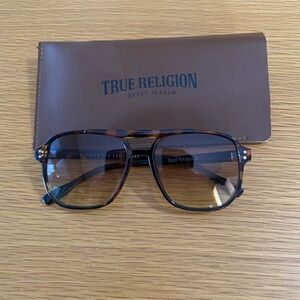 True Religion Brown Sunglasses with Case